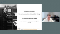 Keynote “GEMA vs. Open AI. Wie geht es weiter beim Text- und Data Mining?”