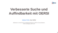 Verbesserte Suche und Auffindbarkeit mit OERSI