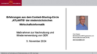 Erfahrungen aus dem Content-Sharing-Circle ‚ATLANTIS‘ der niedersächsischen Wirtschaftsinformatik