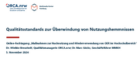 Qualitätsstandards zur Überwindung von Nutzungshemmnissen